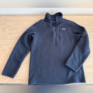 Patagonia Kids navy quarter-Zip Fleece Jacket